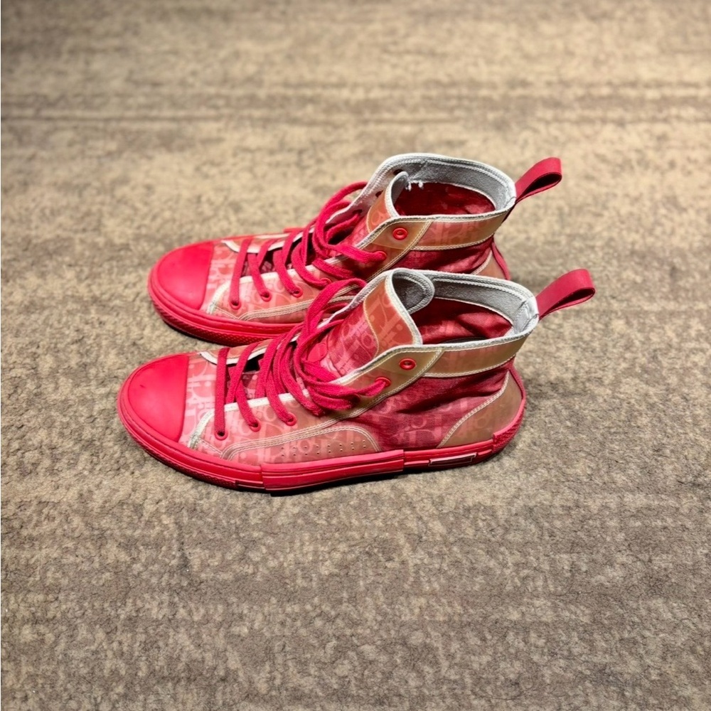 Dior B23 High Top Oblique Red - Size 11 (EU 44) - Authentic